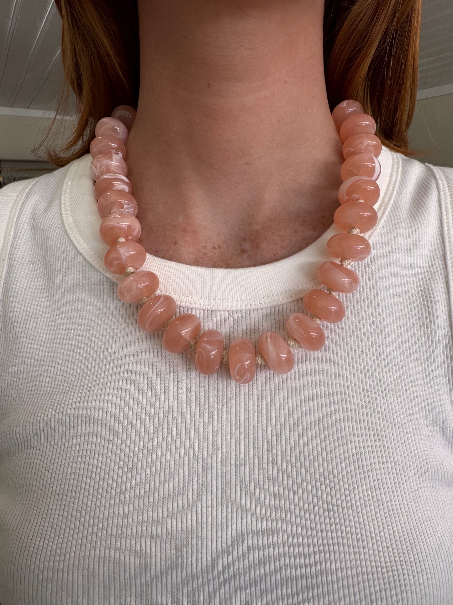 Multicolor Resin Beaded Necklace