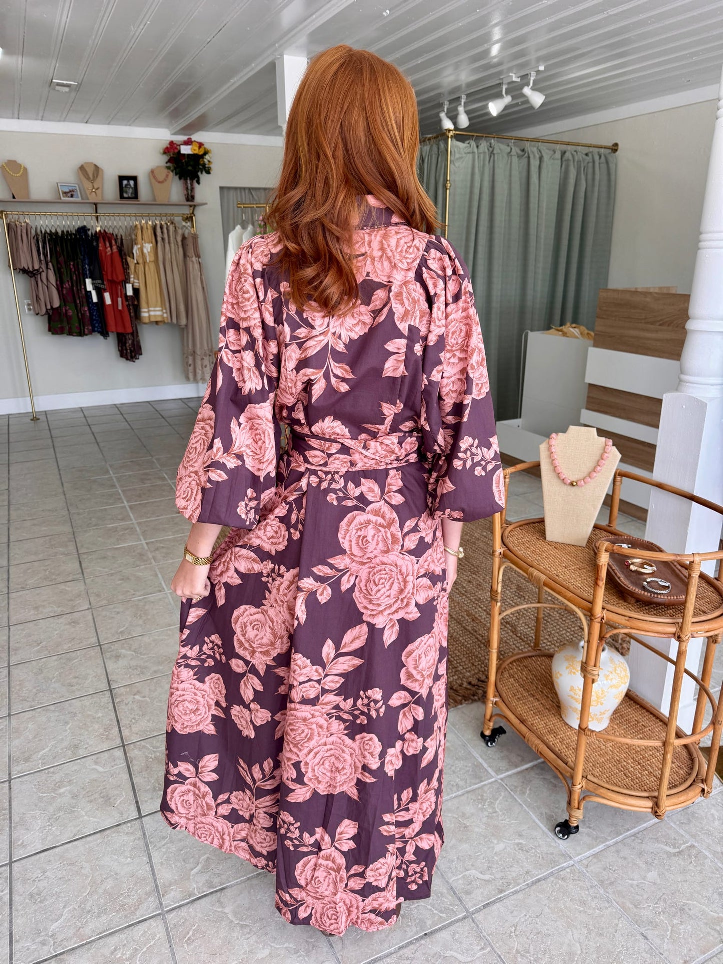 Floral Belted Maxi Dress