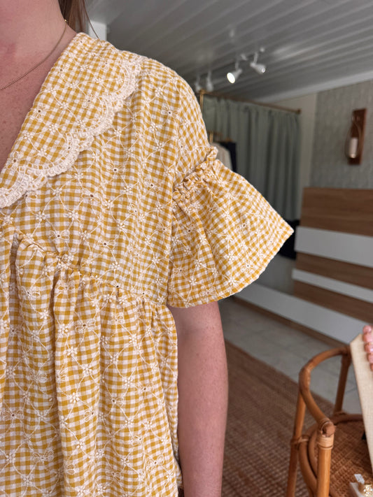 Gingham Babydoll Dress