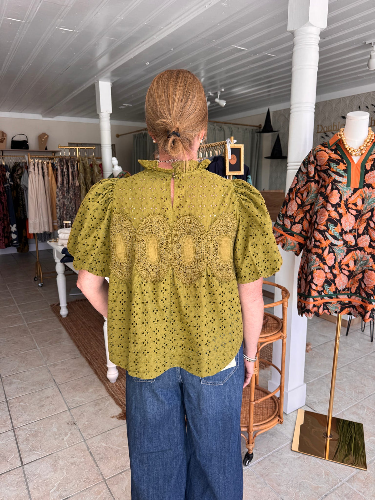 Solid Puff Sleeve Top