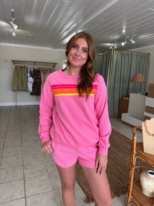 Color Contrast Long Sleeve Set