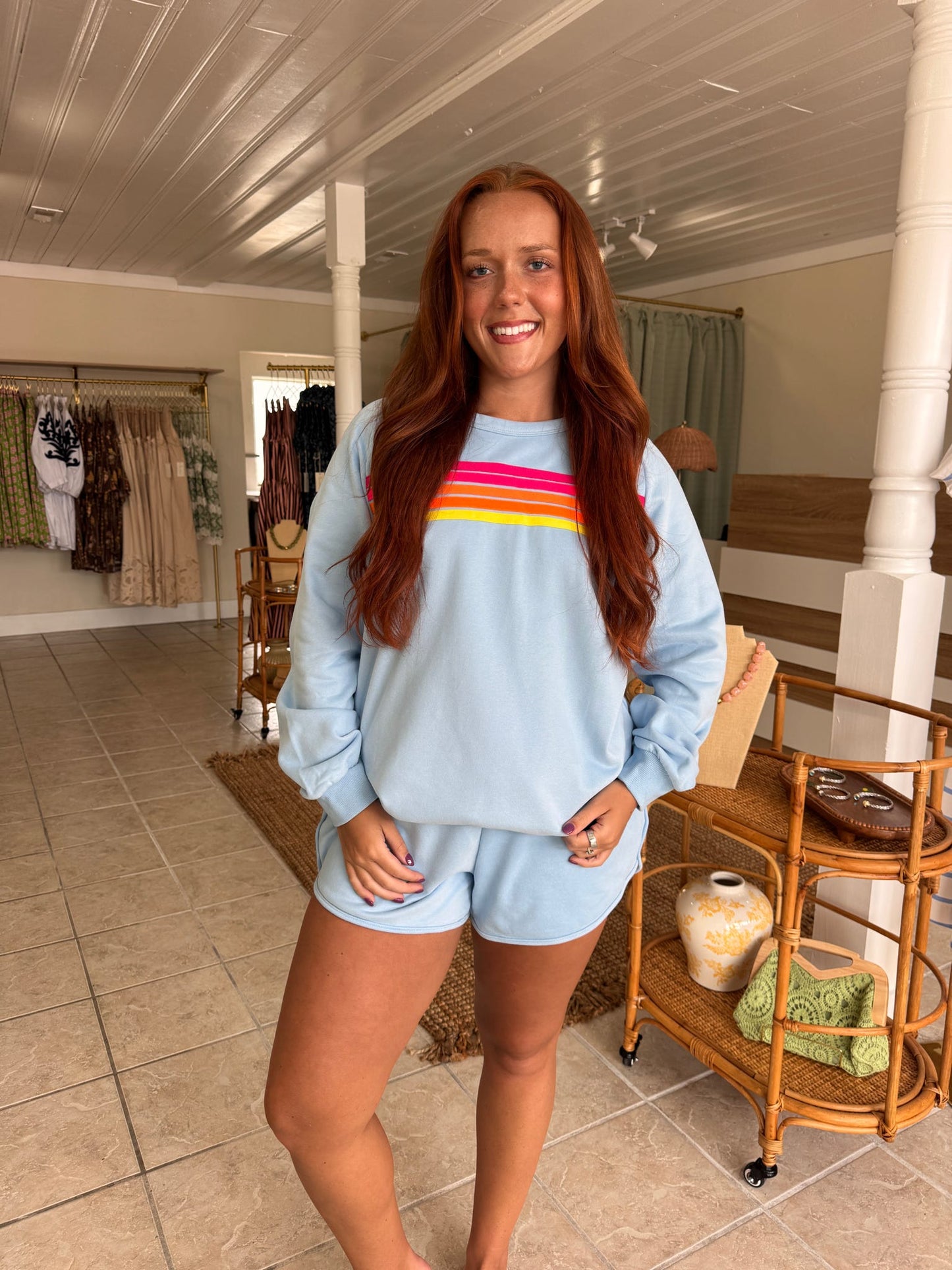 Color Contrast Long Sleeve Set