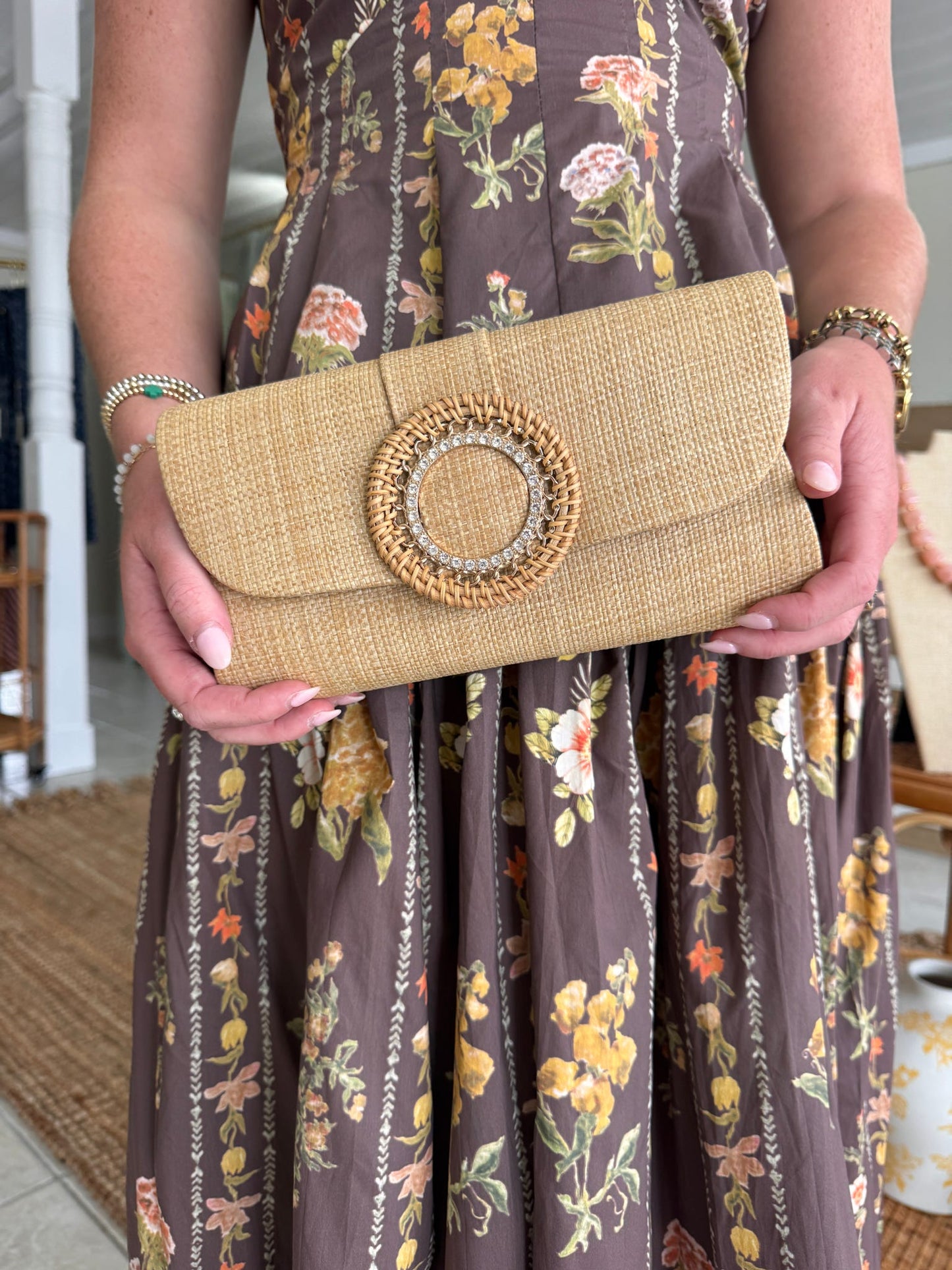 Straw Rattan Clutch Bag