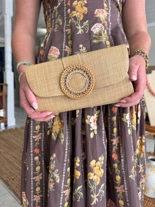 Straw Rattan Clutch Bag