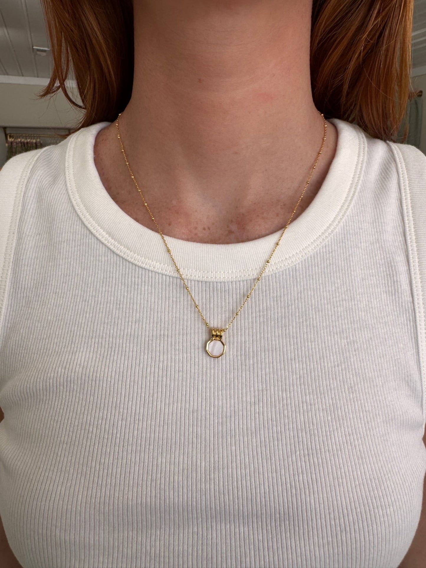 Hexagon Pendant Necklace