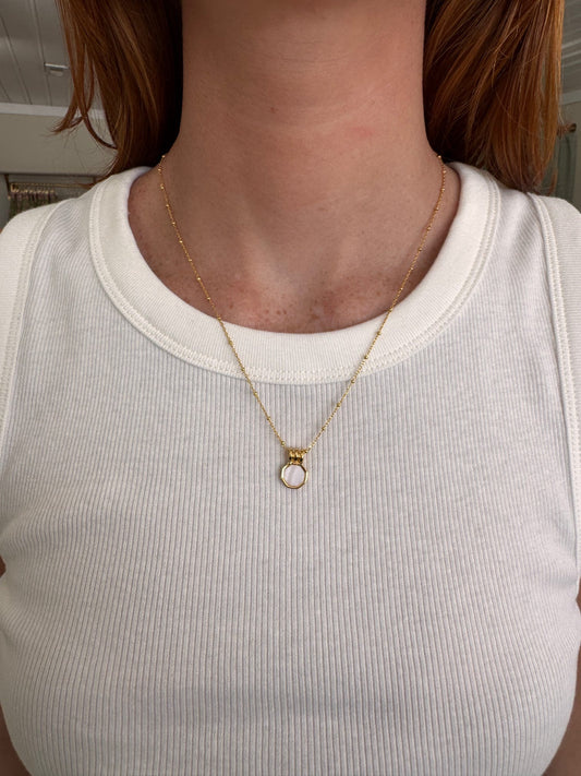 Hexagon Pendant Necklace
