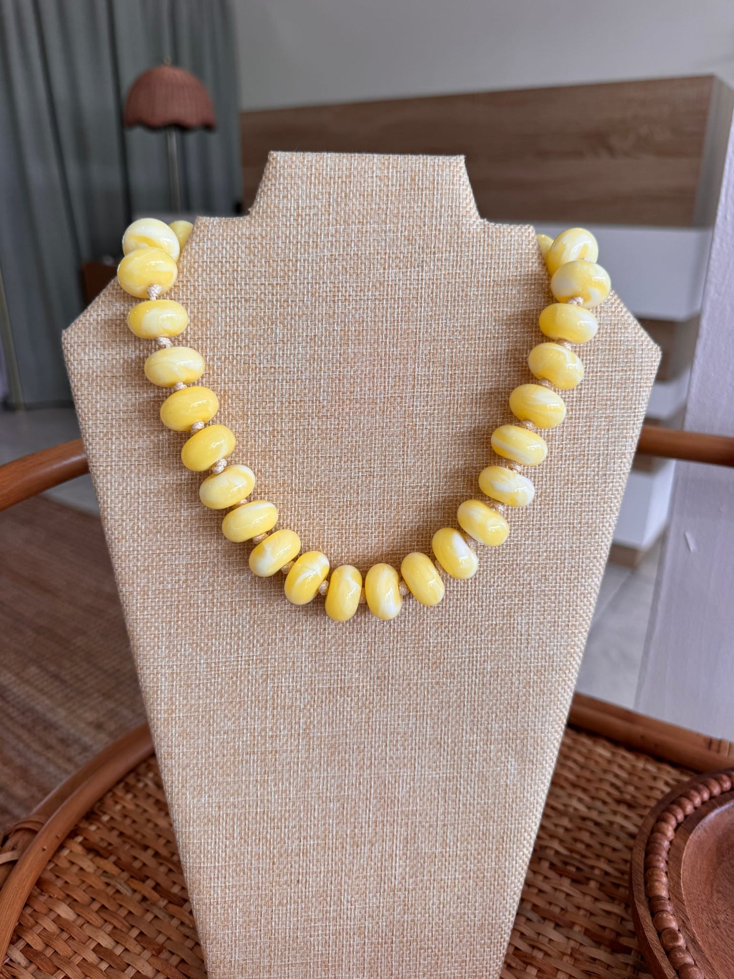 Multicolor Resin Beaded Necklace