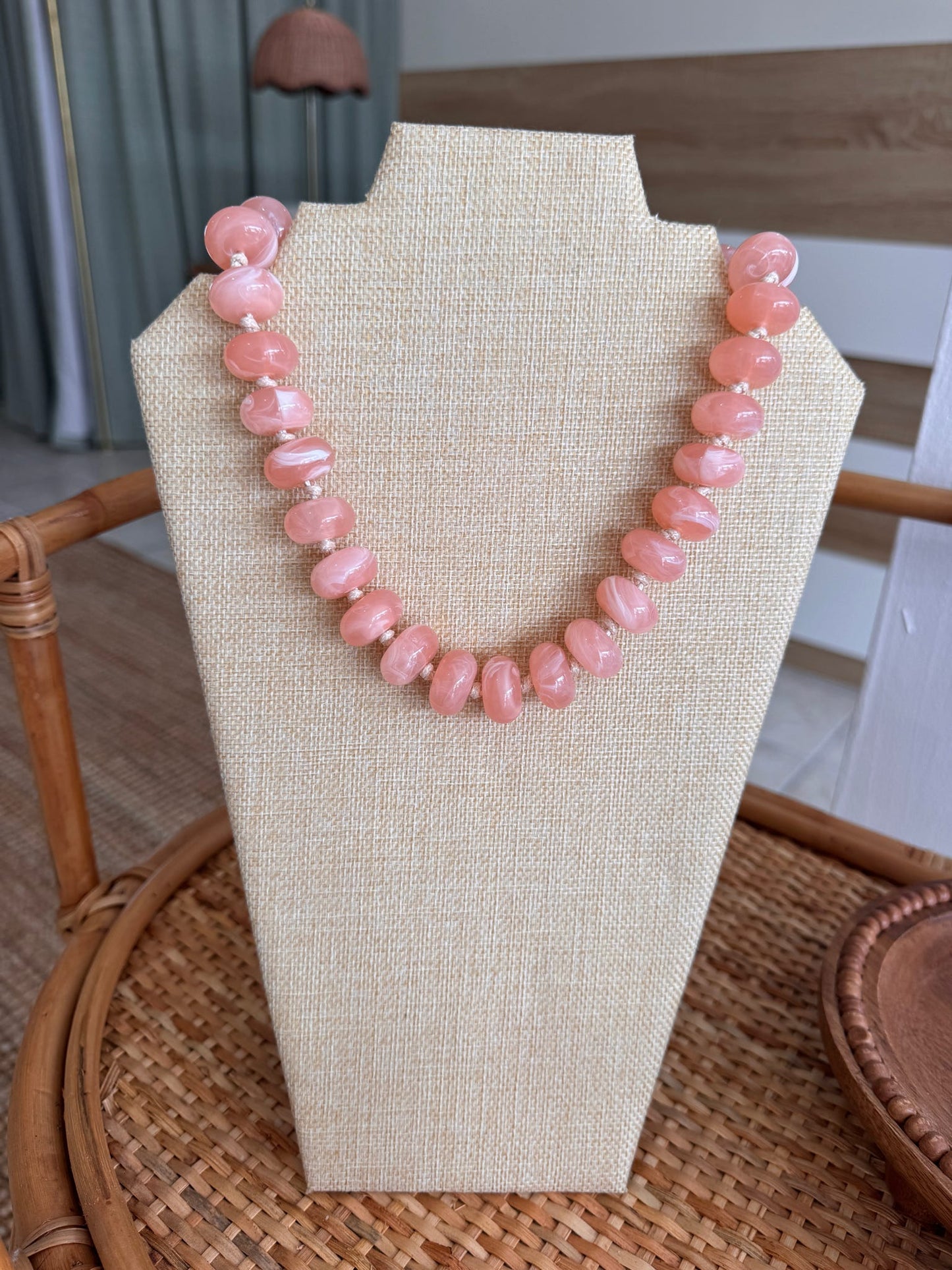 Multicolor Resin Beaded Necklace