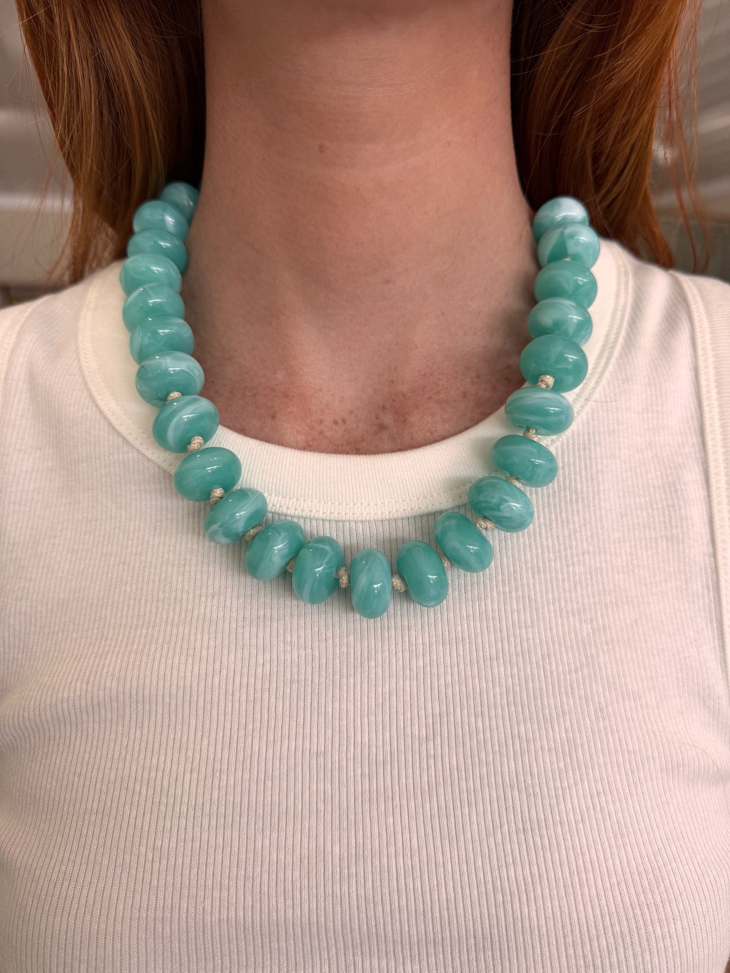 Multicolor Resin Beaded Necklace
