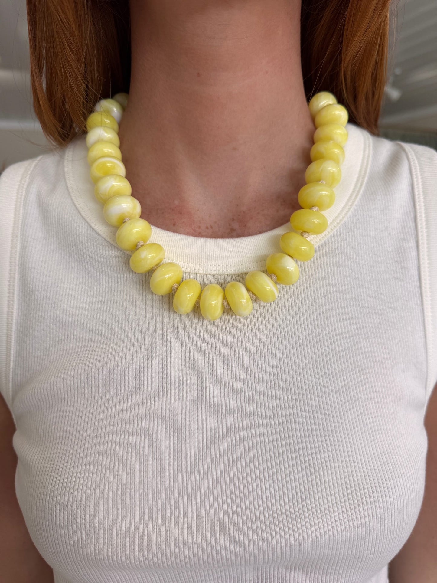 Multicolor Resin Beaded Necklace