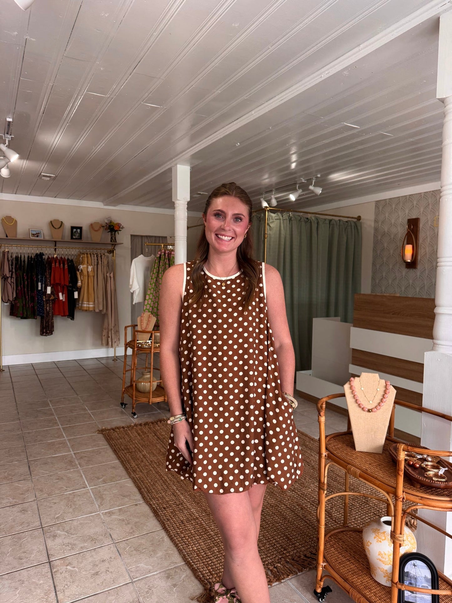 Polka Dot Sleeveless Dress