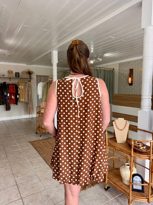 Polka Dot Sleeveless Dress
