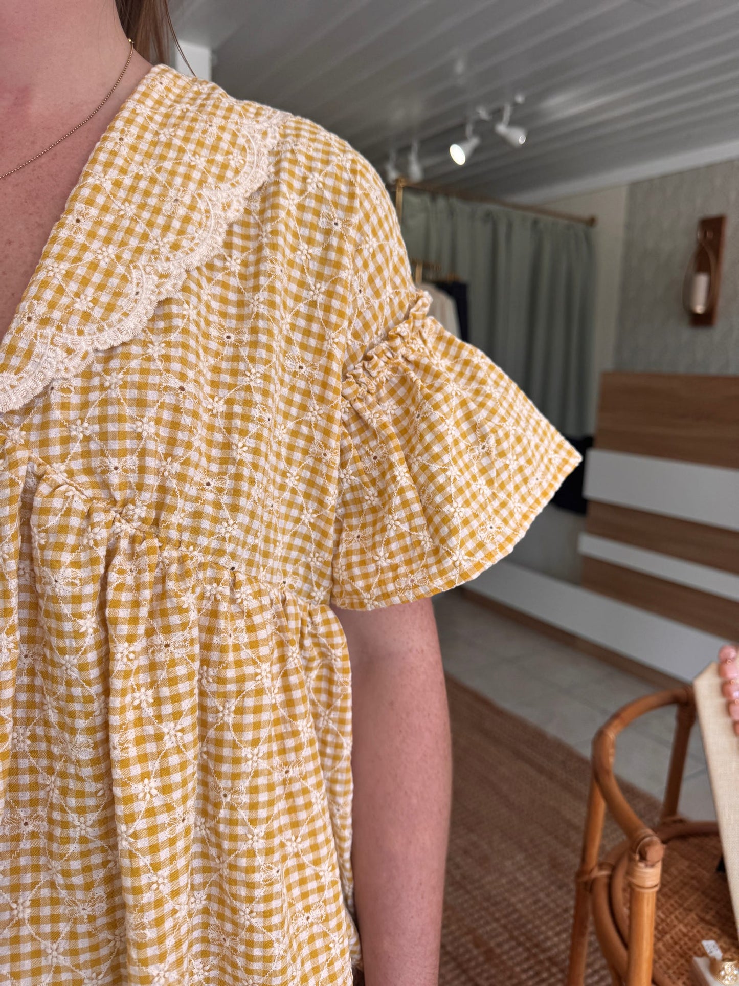 Gingham Babydoll Dress