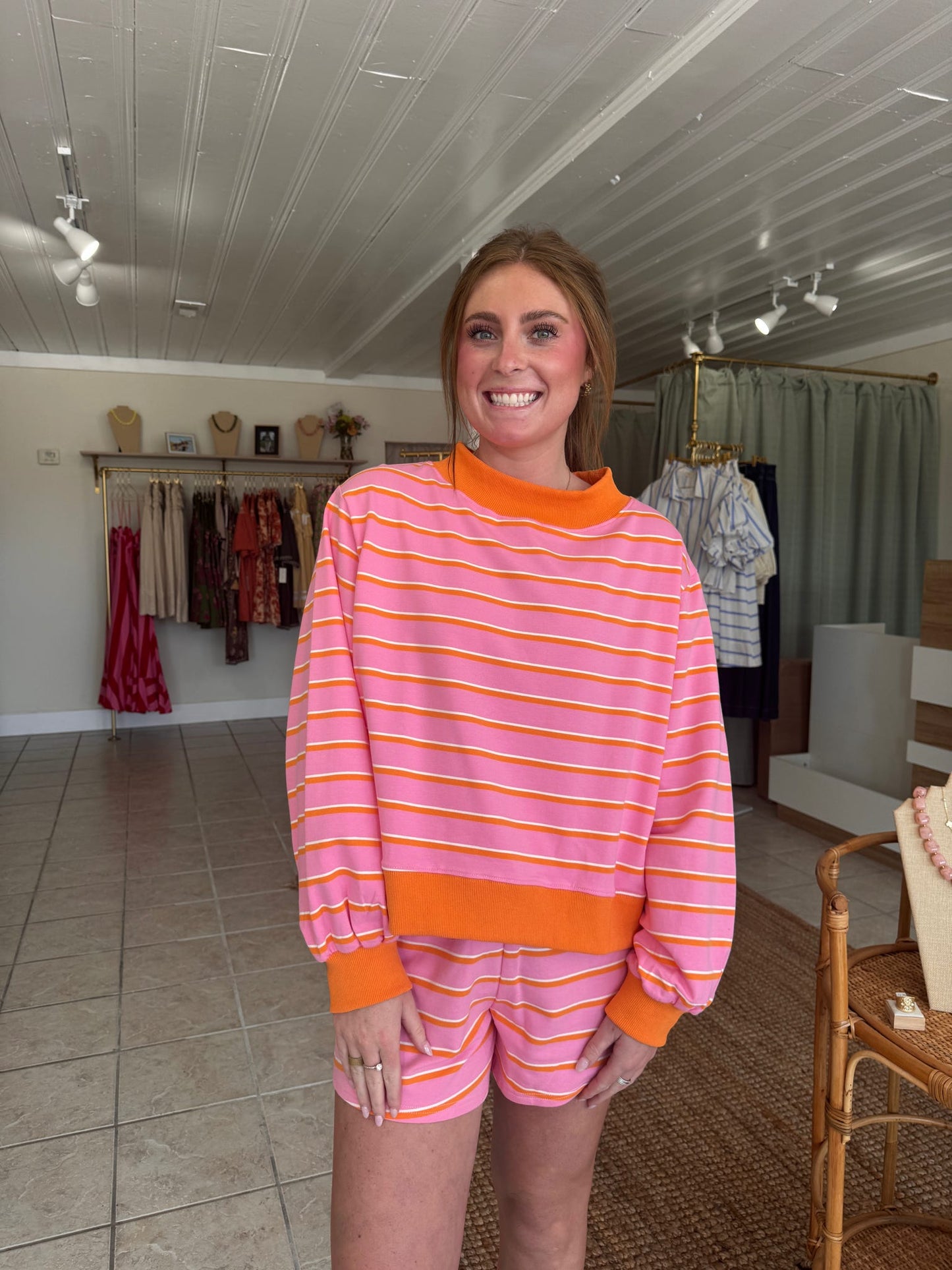 Mock Neck Lounge Set