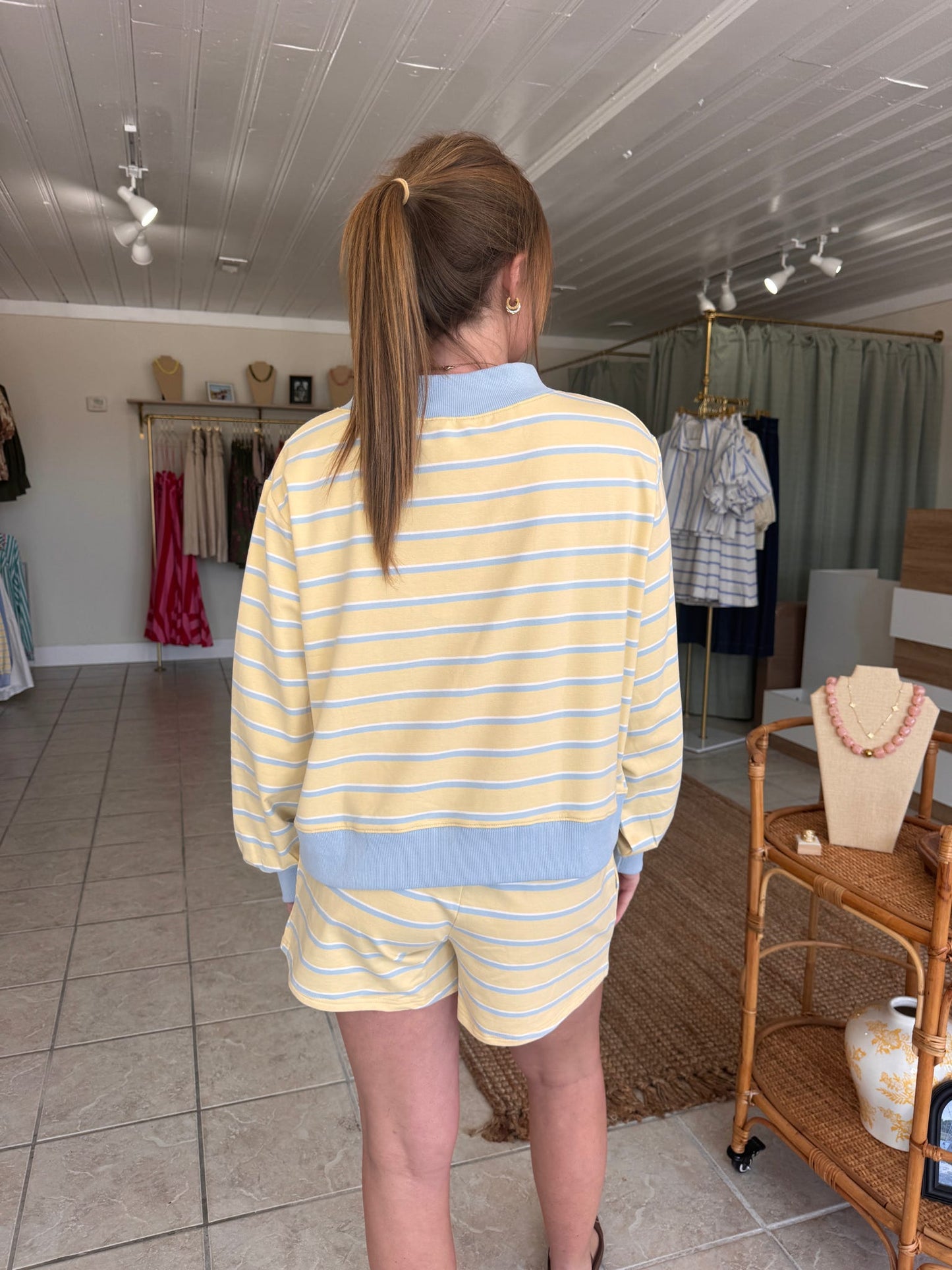 Mock Neck Lounge Set