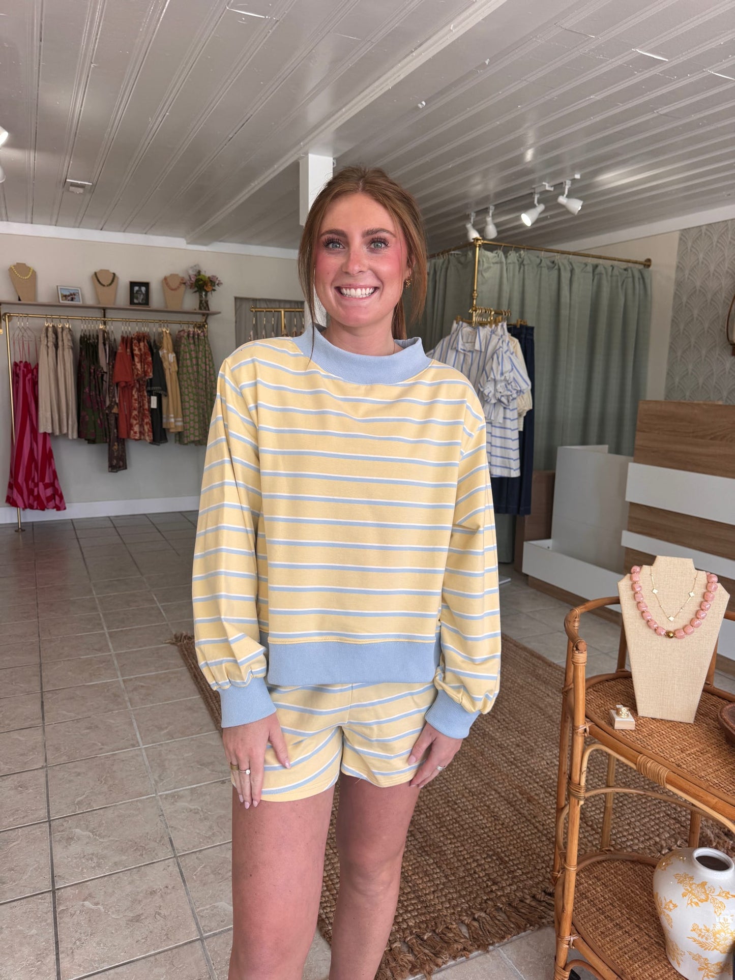 Mock Neck Lounge Set