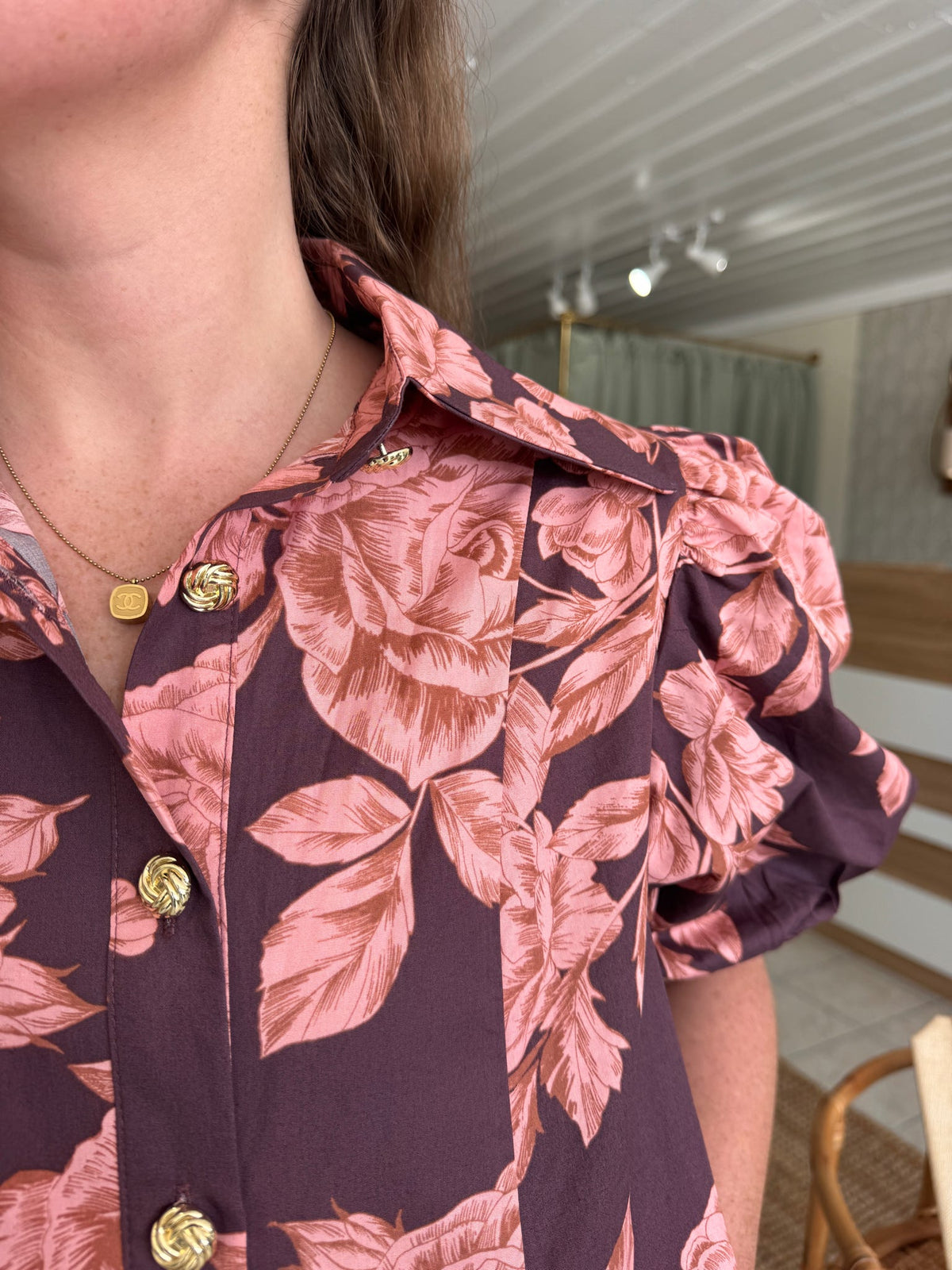 Floral Puff Sleeve Mini Dress