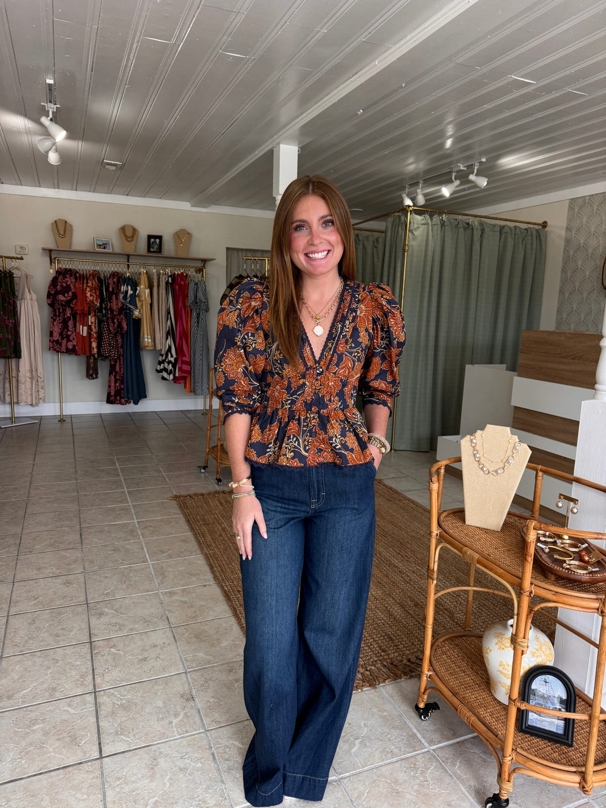 Floral Peplum Blouse