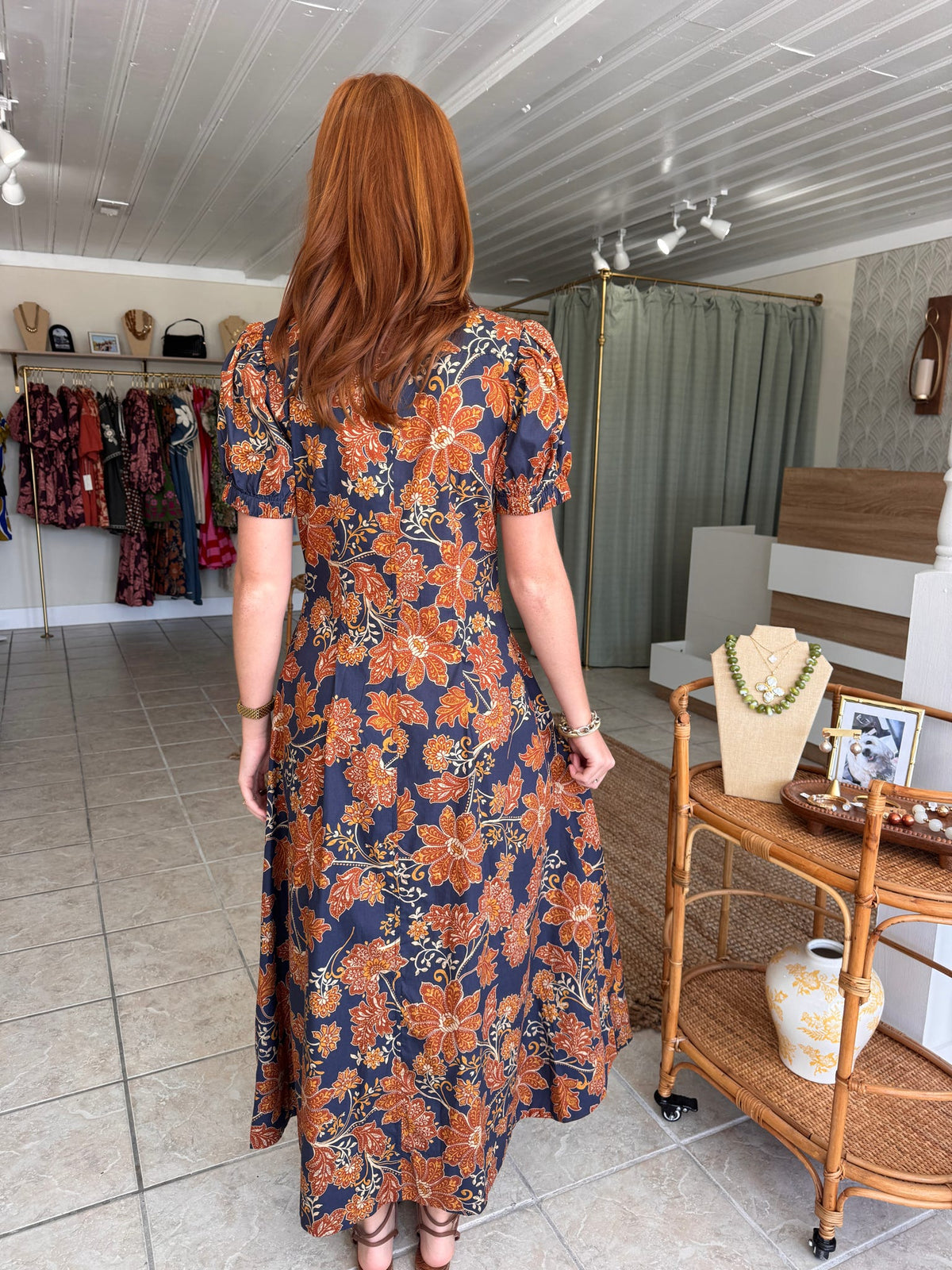 Floral V-Neck Maxi Dress