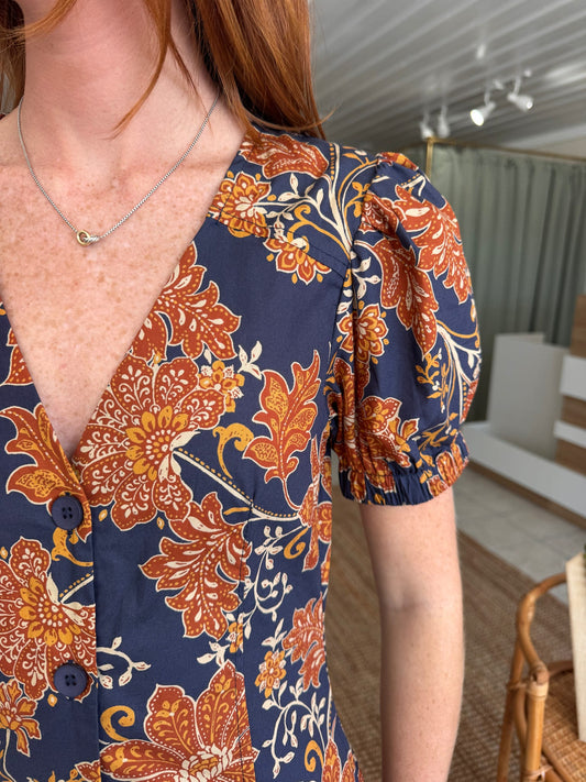 Floral V-Neck Maxi Dress