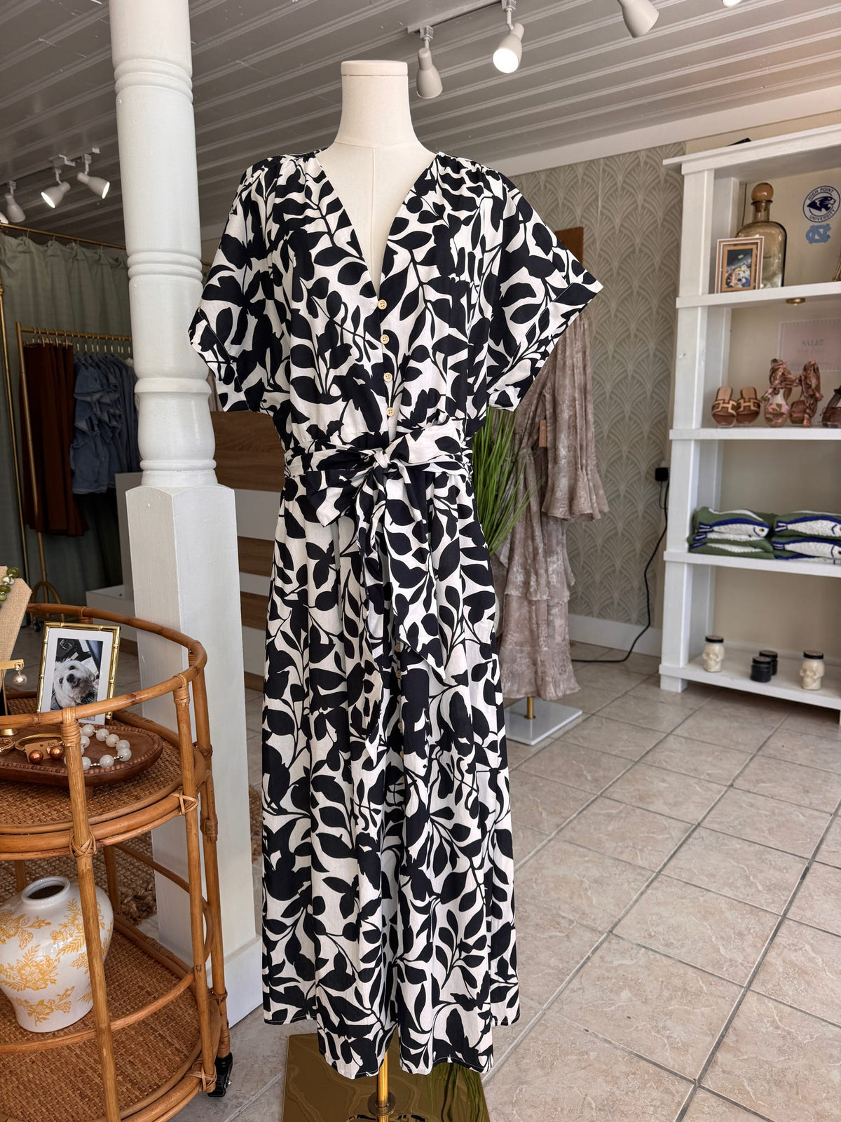 Floral Button Up Dress (Plus Size)