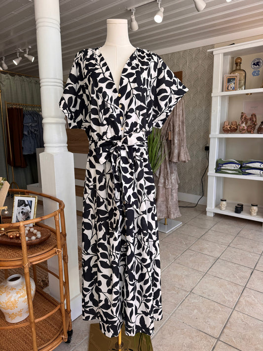 Floral Button Up Dress (Plus Size)