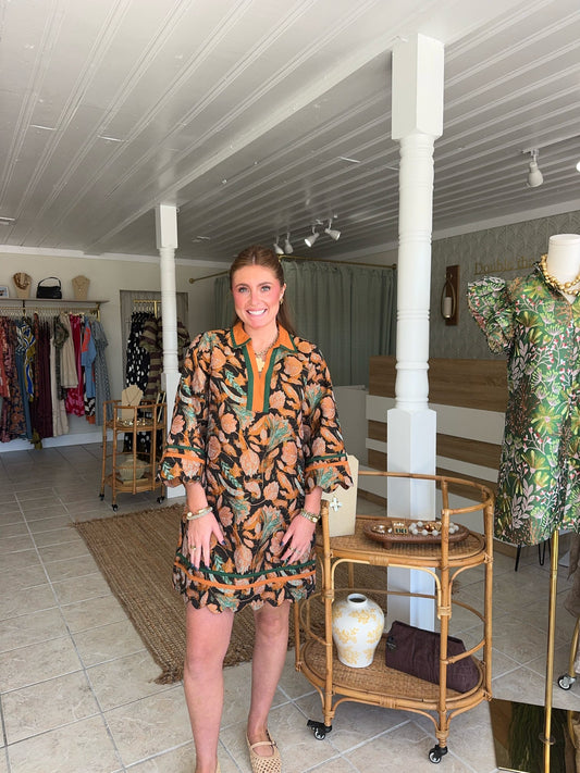 Floral Jacquard Dress