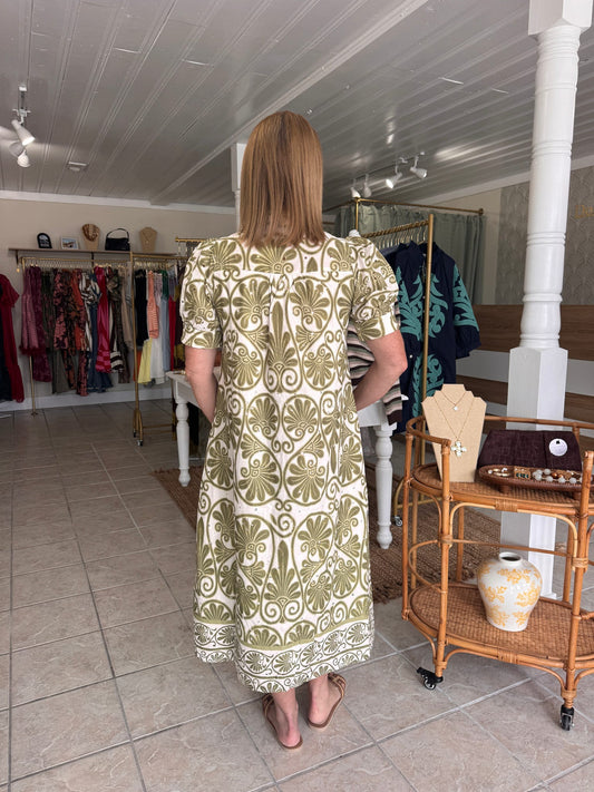 Floral Moss Maxi Dress