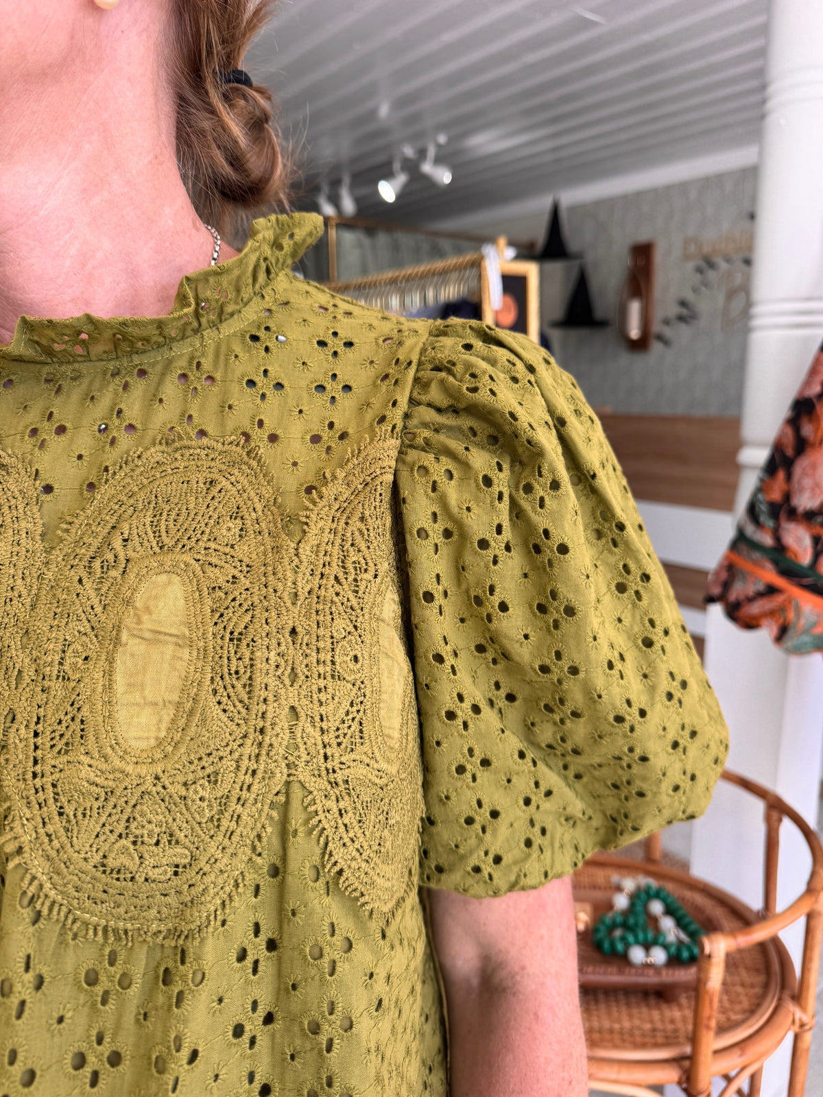 Solid Puff Sleeve Top