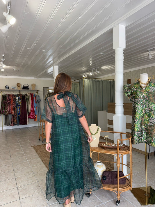 Plaid Midi Dress