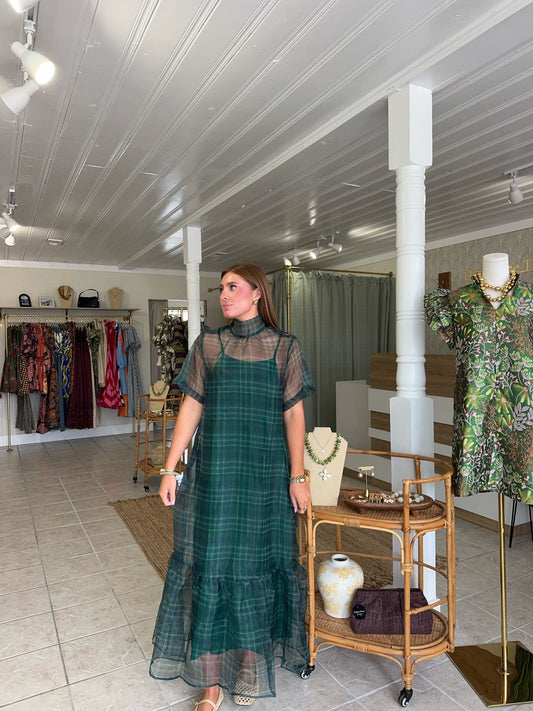 Plaid Midi Dress