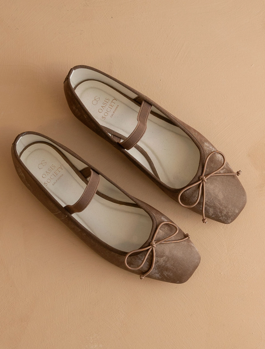 Coffee Ballet Pointe Flat